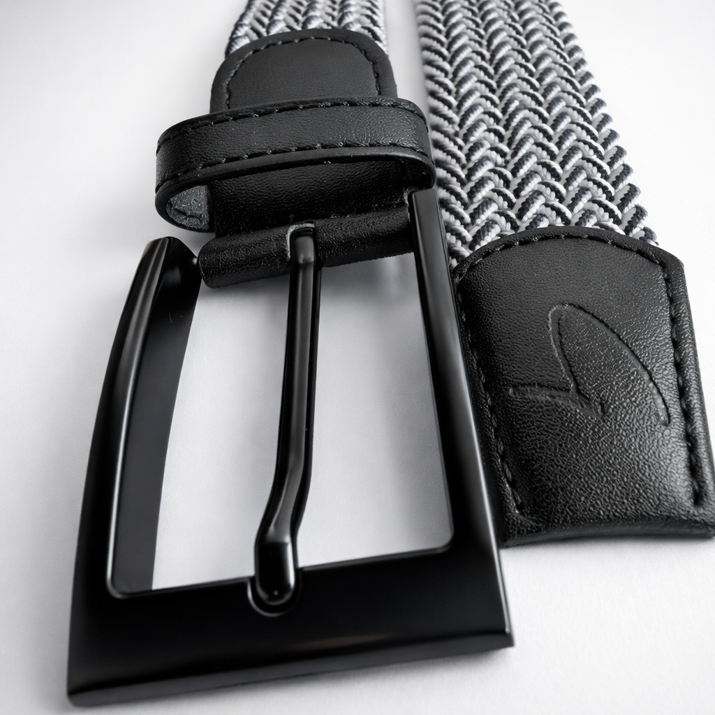 Braided Belt - Black/White