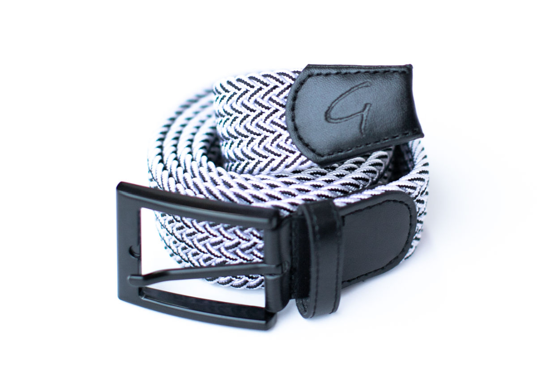 Braided Belt - Black/White