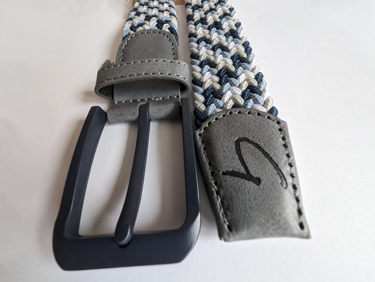 Braided Belt - Blue/White