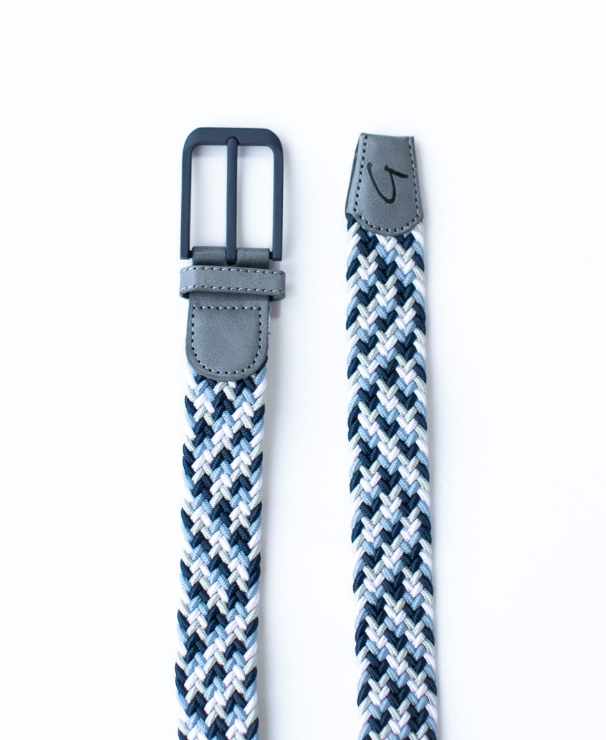 Braided Belt - Blue/White we