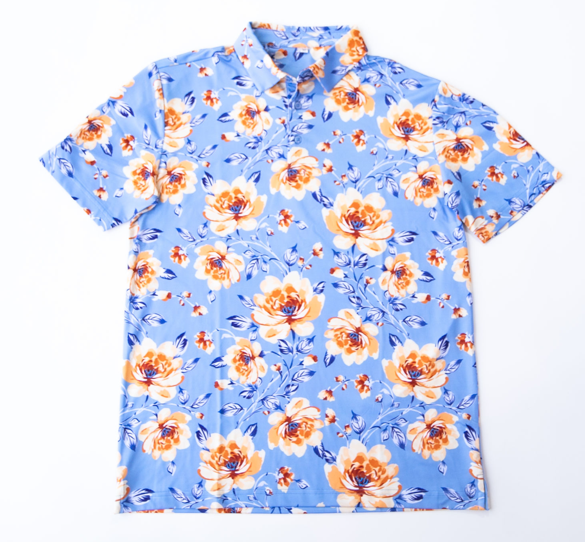 Blue and Brown Floral