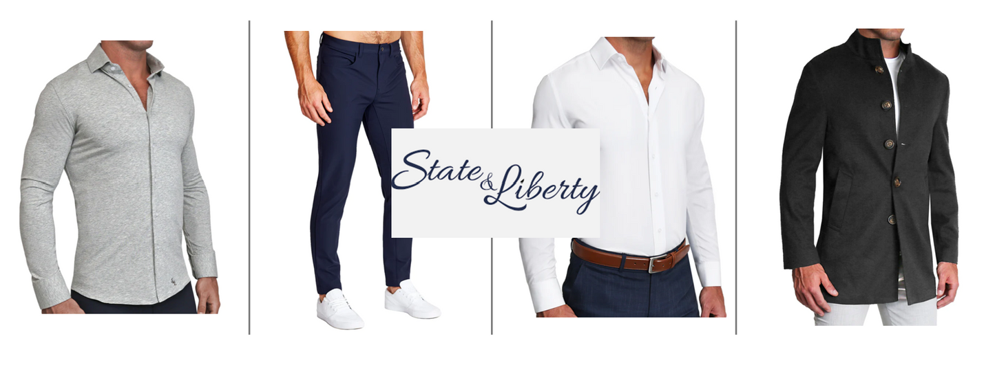 State & Liberty - Athletic Fit Stretch Suits & More!